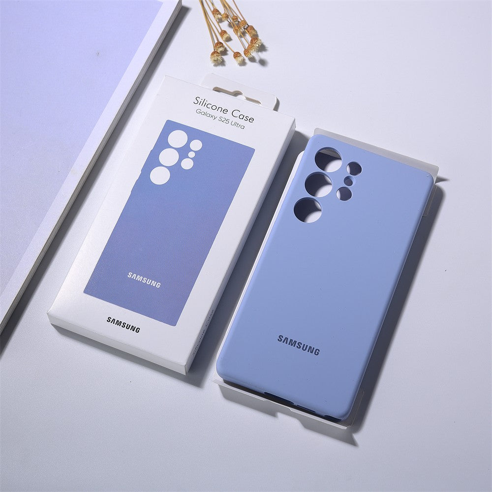 Funda Original Samsung Galaxy S25 Ultra, funda de silicona líquida sedosa S25Ultra S25 + S 25 5G, carcasa protectora trasera suave al tacto + caja