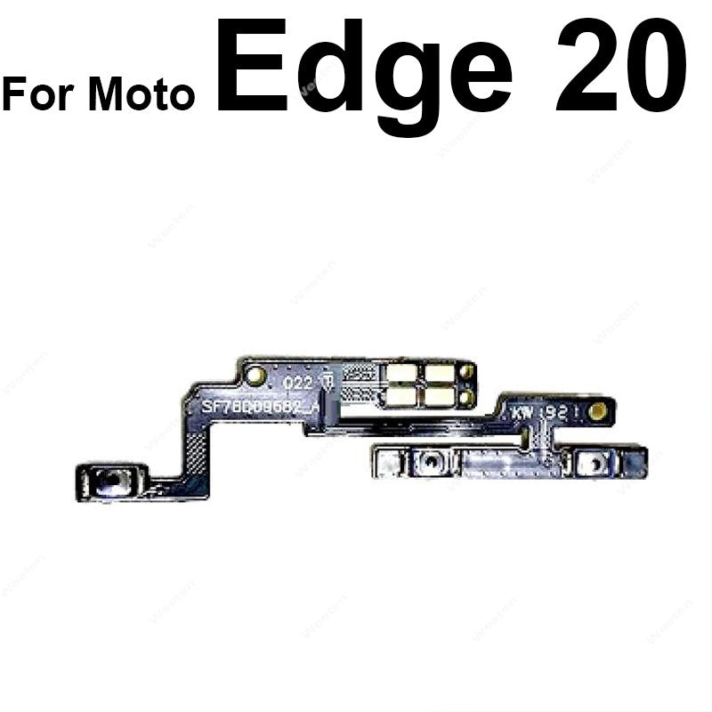 Cable flexible de botones de encendido/apagado y volumen para Motorola MOTO Edge 20 30 X30 40 50 S Pro Lite Fusion Neo Ultra, reparación de encendido y volumen