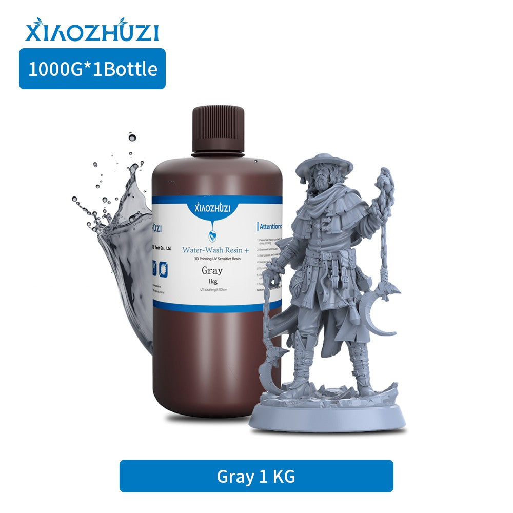 XiaoZhuzi - Resina Lavable de Curado por Luz de 405nm, Resina Fotopolímera para Impresión 3D, Compatible con Impresoras 3D Anycubic/Elegoo LCD DLP