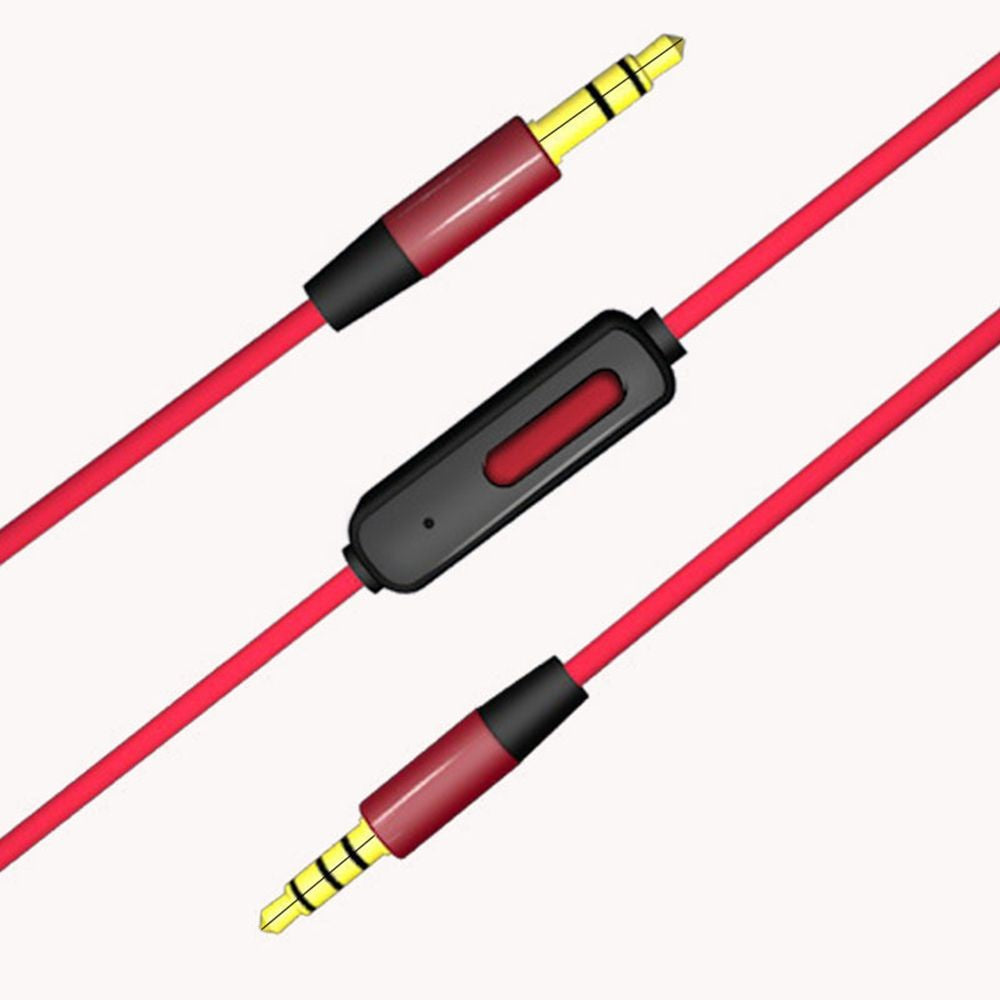 Cable de Audio de 1,2 m, conector auxiliar estéreo de 3,5mm, línea macho a macho con Control de volumen de micrófono para auriculares, altavoz de coche