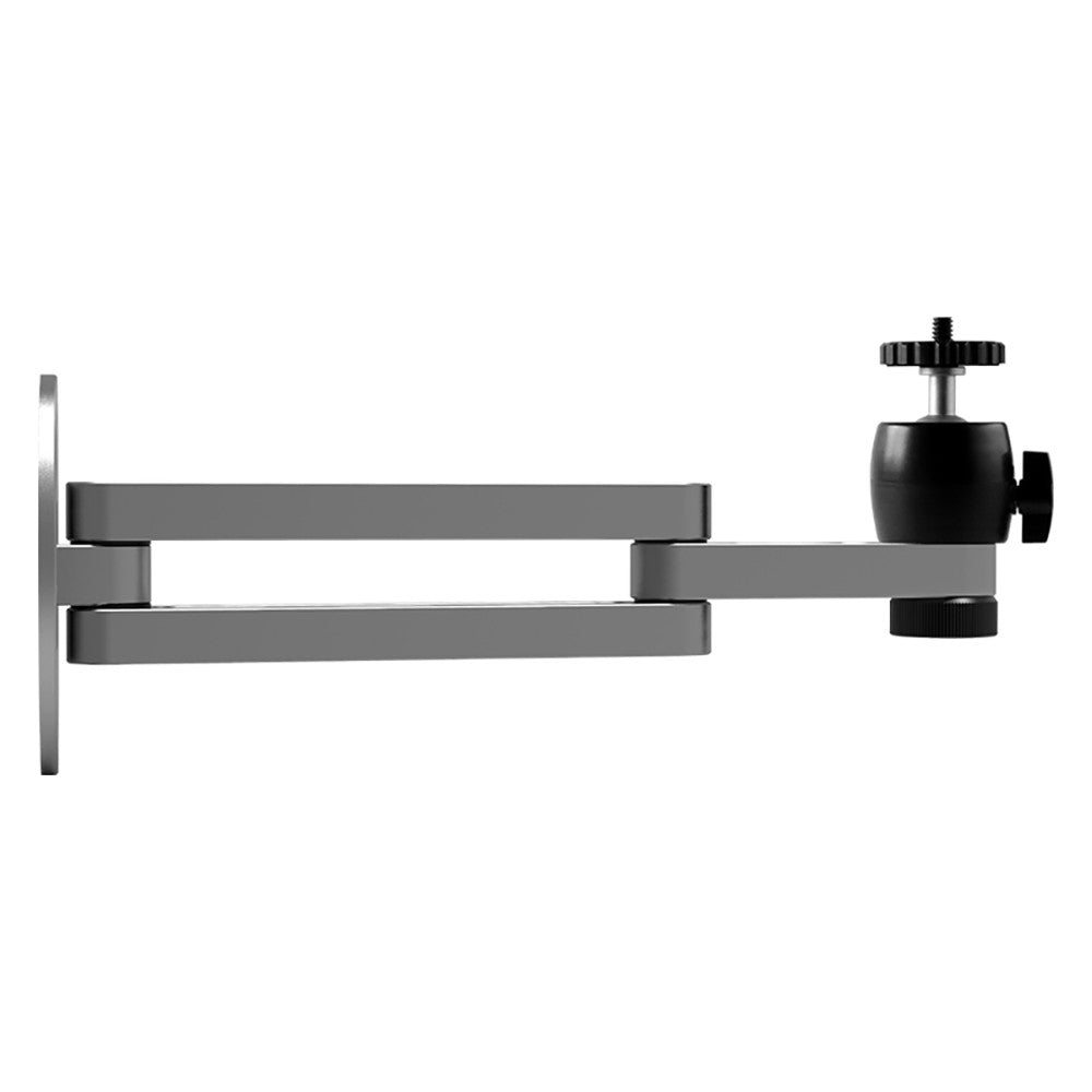 Soporte de Pared Plegable para Proyector, Soporte de Aleación de Aluminio Resistente, Brazo Plegable Ajustable con Rosca de 1/4'' y Cabezal de Bola