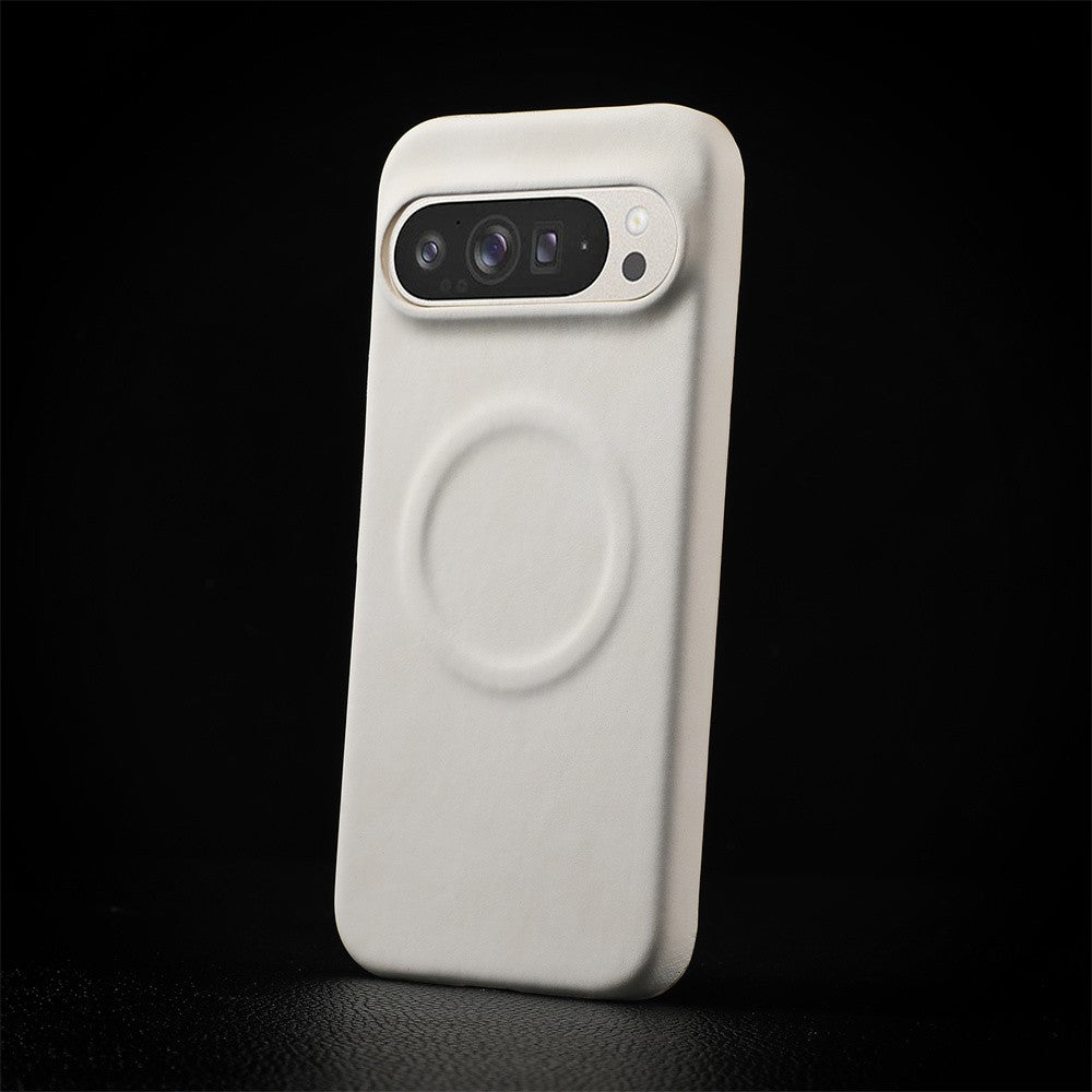 Funda de teléfono magnética de piel de oveja de lujo para Google Pixel 10 9 8 7 Pro XL 8A 7A cubierta sólida dura mate de negocios a prueba de golpes