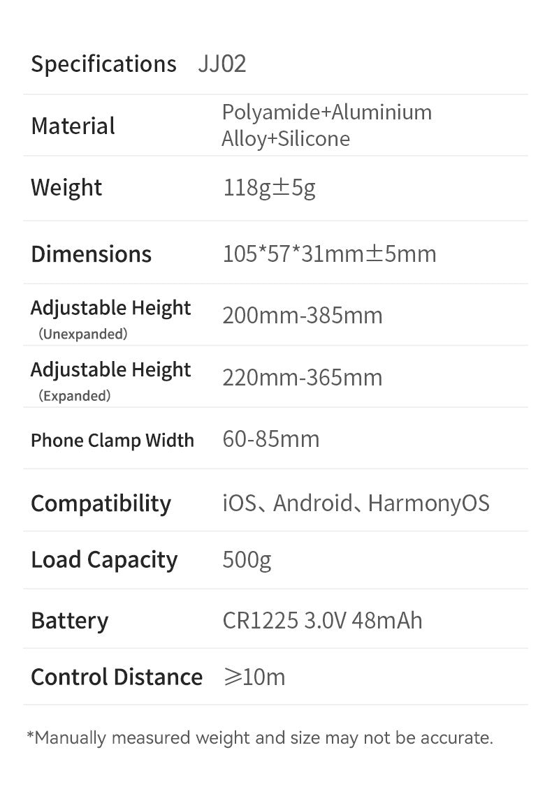 ULANZI JJ02 trípode para palo de Selfie trípode de teléfono con agarre extensible con control remoto desmontable 2 zapatos fríos tamaño de bolsillo Mini soporte para teléfono