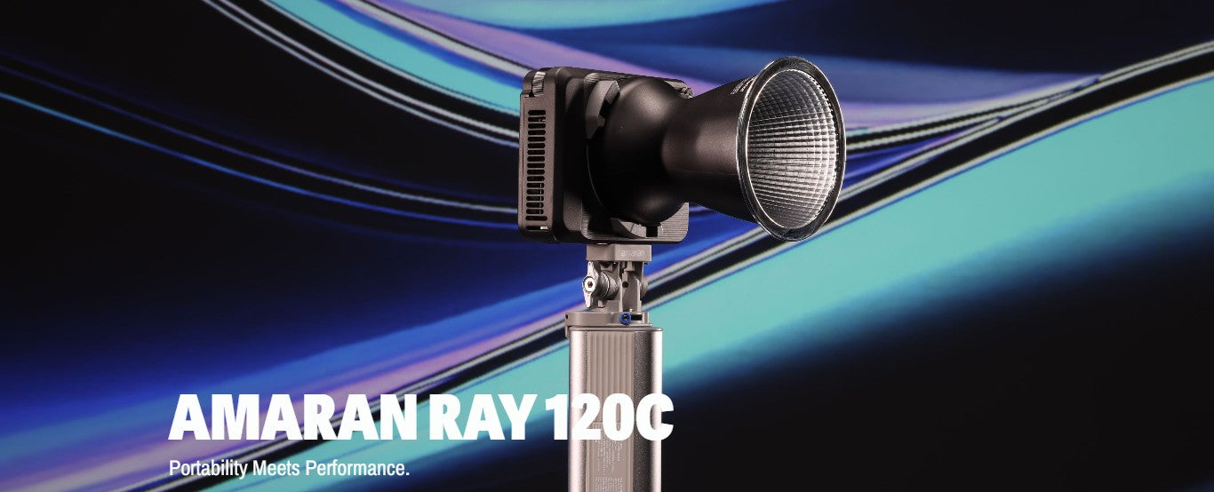 Amaran 300c luz de vídeo RGB COB 300c, montaje Bowen 2500K-7500K con G/M Hyper Reflector, Control por aplicación Aputure, do Brasil