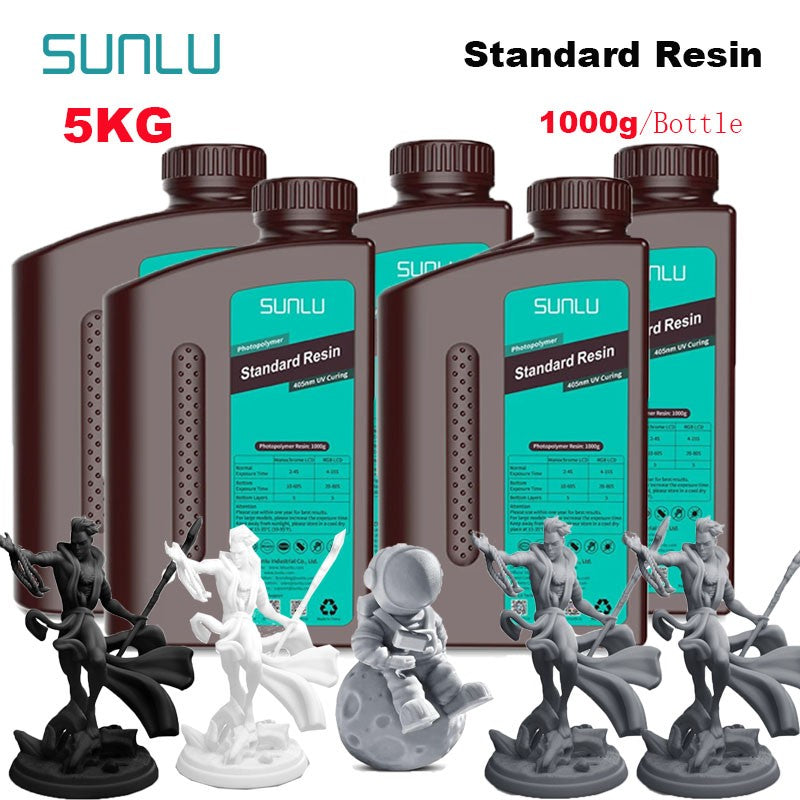SUNLU-impresora LCD de resina estándar, 5KG, 405nm, curado de fotones, superficie lisa de buena precisión, modelo de bajo olor, Kit de impresión de garaje