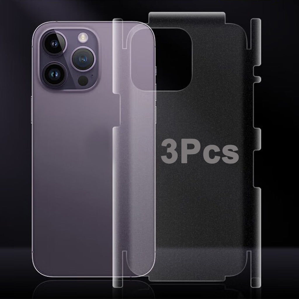 3 uds película protectora trasera de hidrogel para iPhone 16 15 12 13 14 pro max 12Mini 13Mini cubierta protectora de pantalla trasera bordes laterales