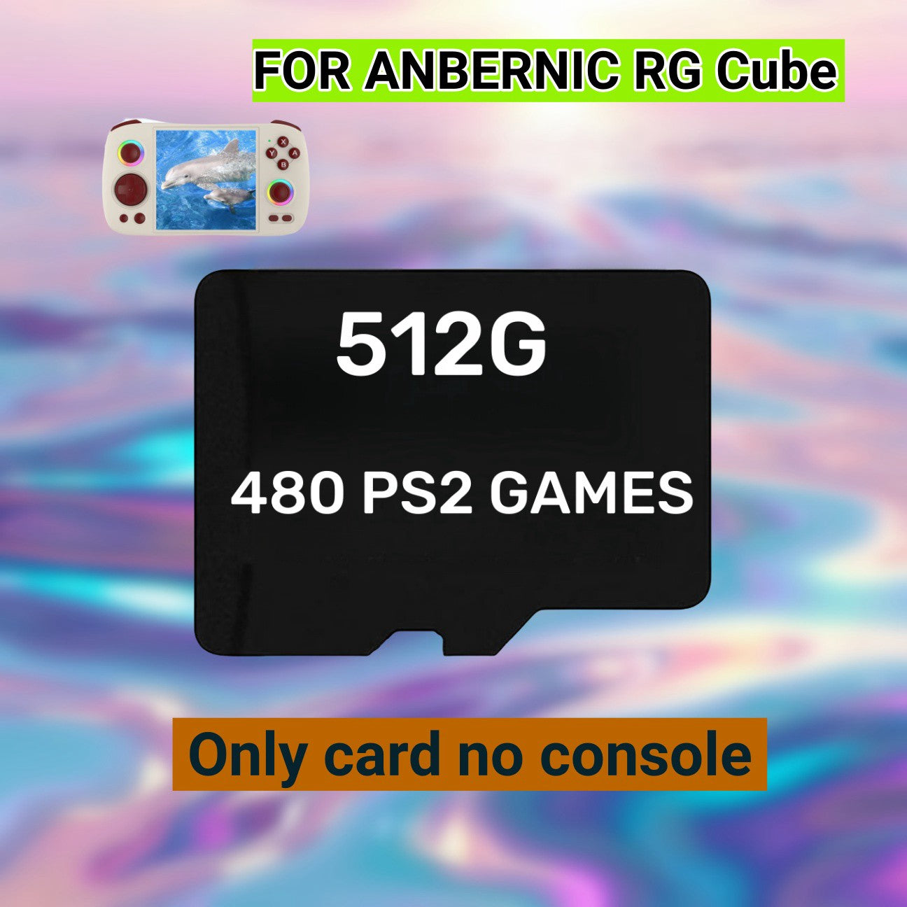 Para ANBERNIC RG Cube consola de juegos Retro portátil tarjeta TF tarjeta de memoria tarjeta SD 480 juegos PS2 512G 60000 juegos Micro Sd PSP juegos