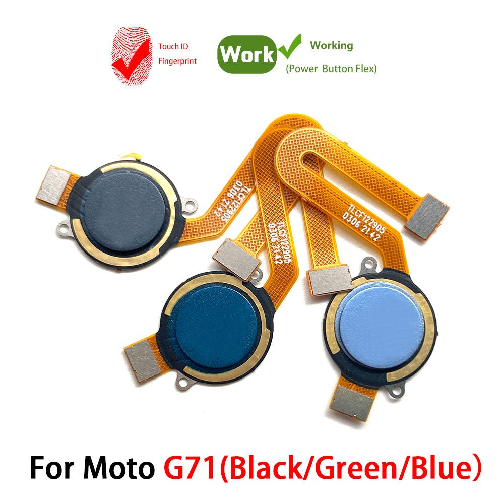 Botón de inicio, Sensor de identificación táctil de huellas dactilares, cinta de Cable flexible, piezas de repuesto para Moto G22 G31 G51 5G G60S G71