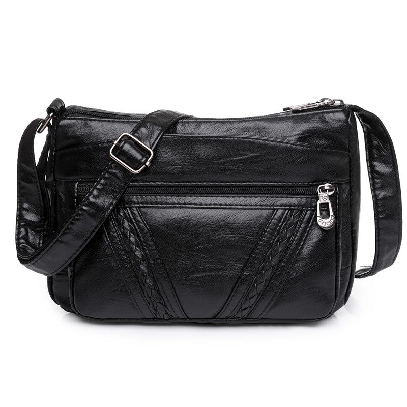 Bolso bandolera de Color liso que combina con todo, bolsos de hombro de alta capacidad para mujer, bolso de mano de piel sintética de alta calidad 2021