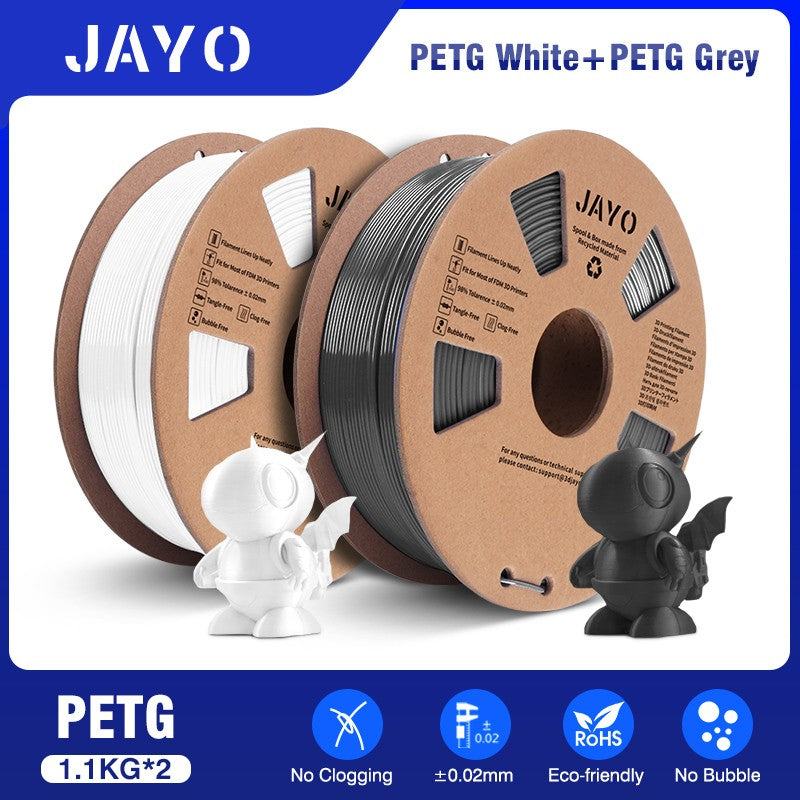Filamento de impresora 3D JAYO PLA/PETG/SILK/TPU/ABS 1,75mm 2 rollos de materiales de impresión 3D para impresora 3D envío gratis