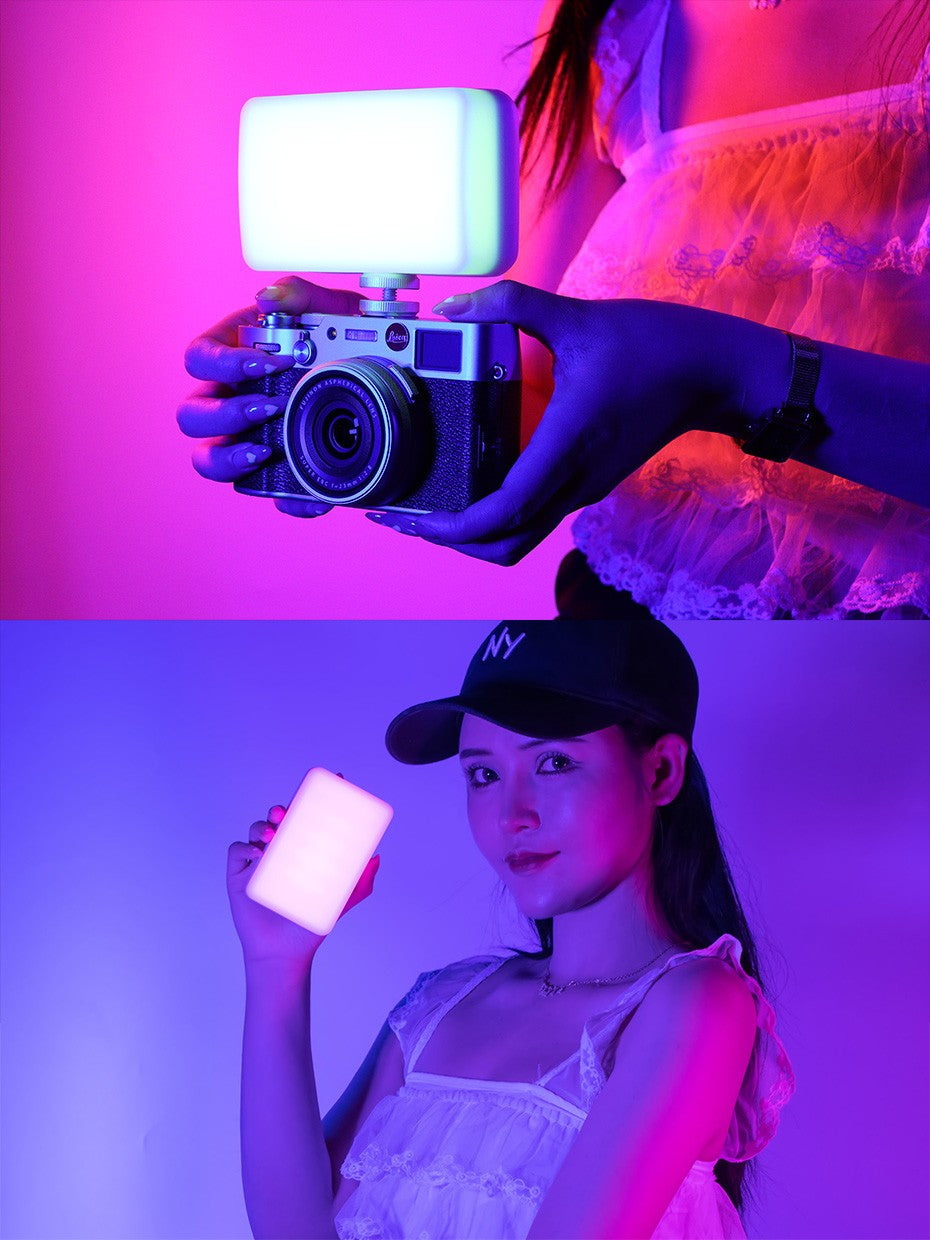 Ulanzi VL120 luz de vídeo blanca RGB a todo Color 2500K-9000K luz LED de fotografía luz de cámara regulable luz de relleno Vlog en vivo