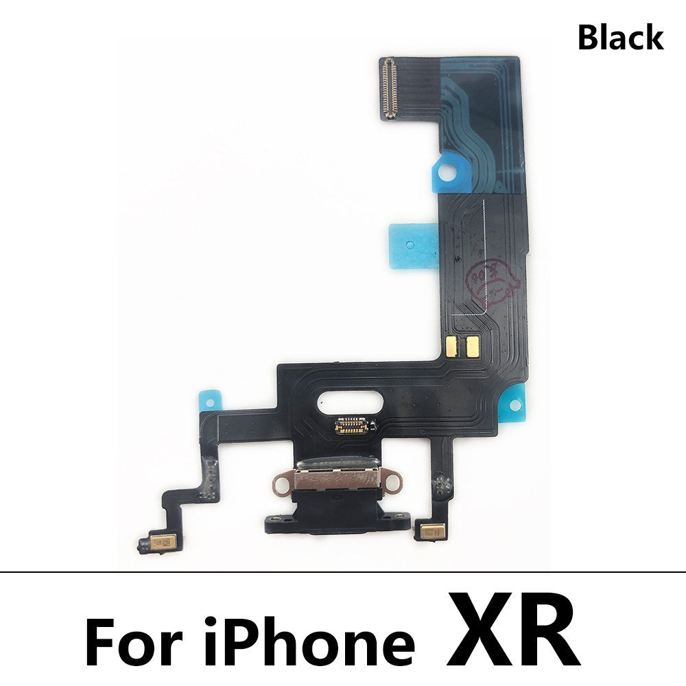 Testado para iPhone 7 8 Plus X XR XS Max cargador puerto USB conector Dock Cable flexible con conector de Audio Micro y auriculares