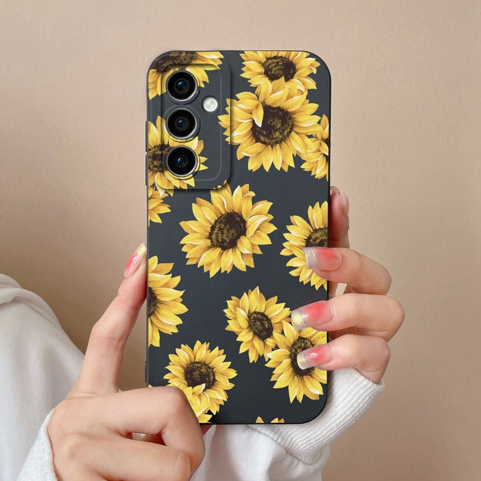 Funda para Samsung A35 A55 5G, funda trasera romántica, Protector de cámara de silicona líquida suave para Samsung A 35 A 55 Anti Choc Coque Capa