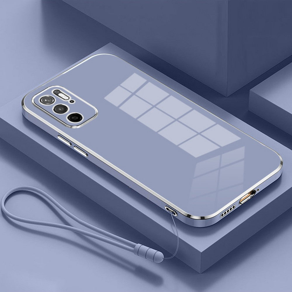 Para Xiaomi Poco M3 Pro 5G funda Poco M3 Pro funda M2103K19PG M2103K19PI funda de teléfono chapada cuadrada de lujo funda trasera a prueba de golpes