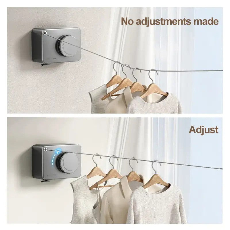 Tendedero retráctil de acero inoxidable, hilo de lavado portátil resistente para interiores y exteriores, secadora de ropa con cuerda ajustable