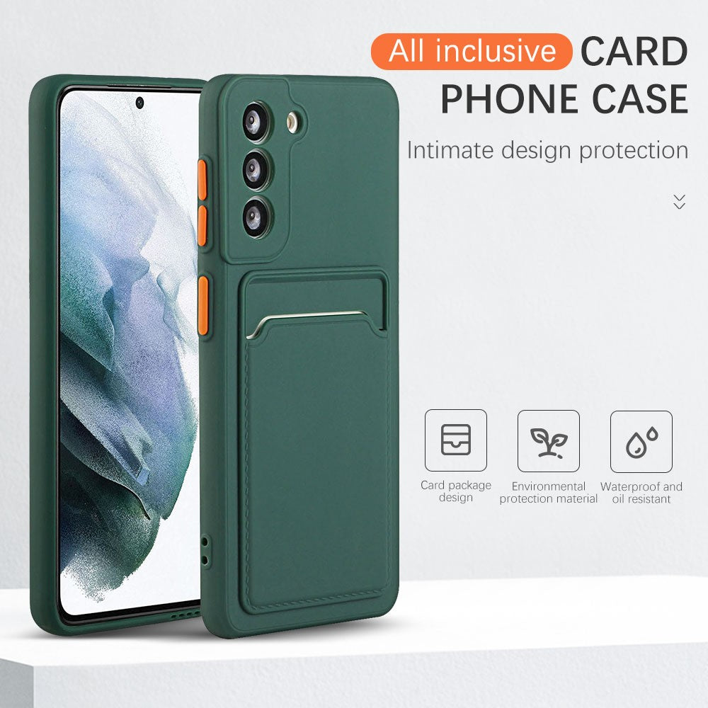 Funda de teléfono con soporte para bolsa con ranura para tarjetas para Samsung Galaxy S24 S23 S22 S21 S20 Plus FE Note 20 Ultra, funda suave a prueba de golpes