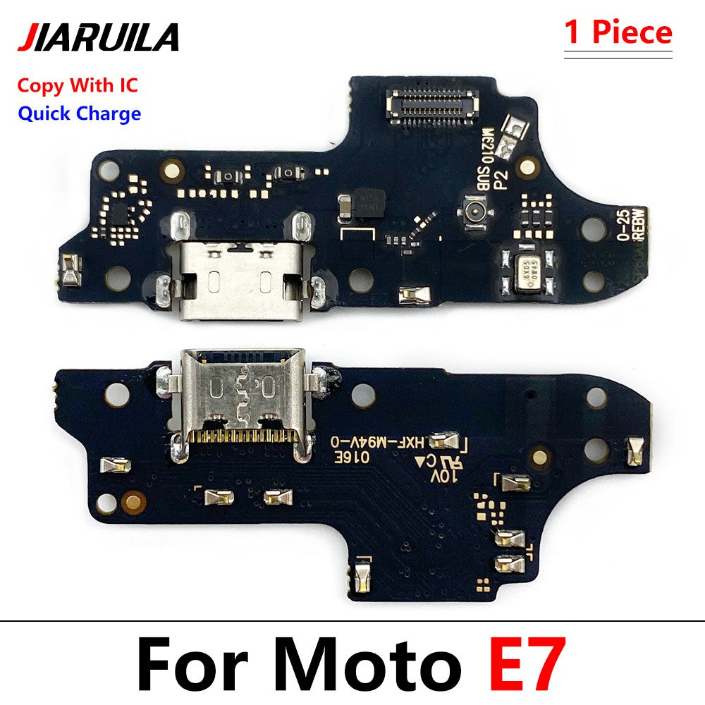Para Motorola Moto G10 G20 G30 G50 G60 G100 E6 E7 Plus G8 Play G9 Plus conector de carga USB placa de puerto reemplazo flexible