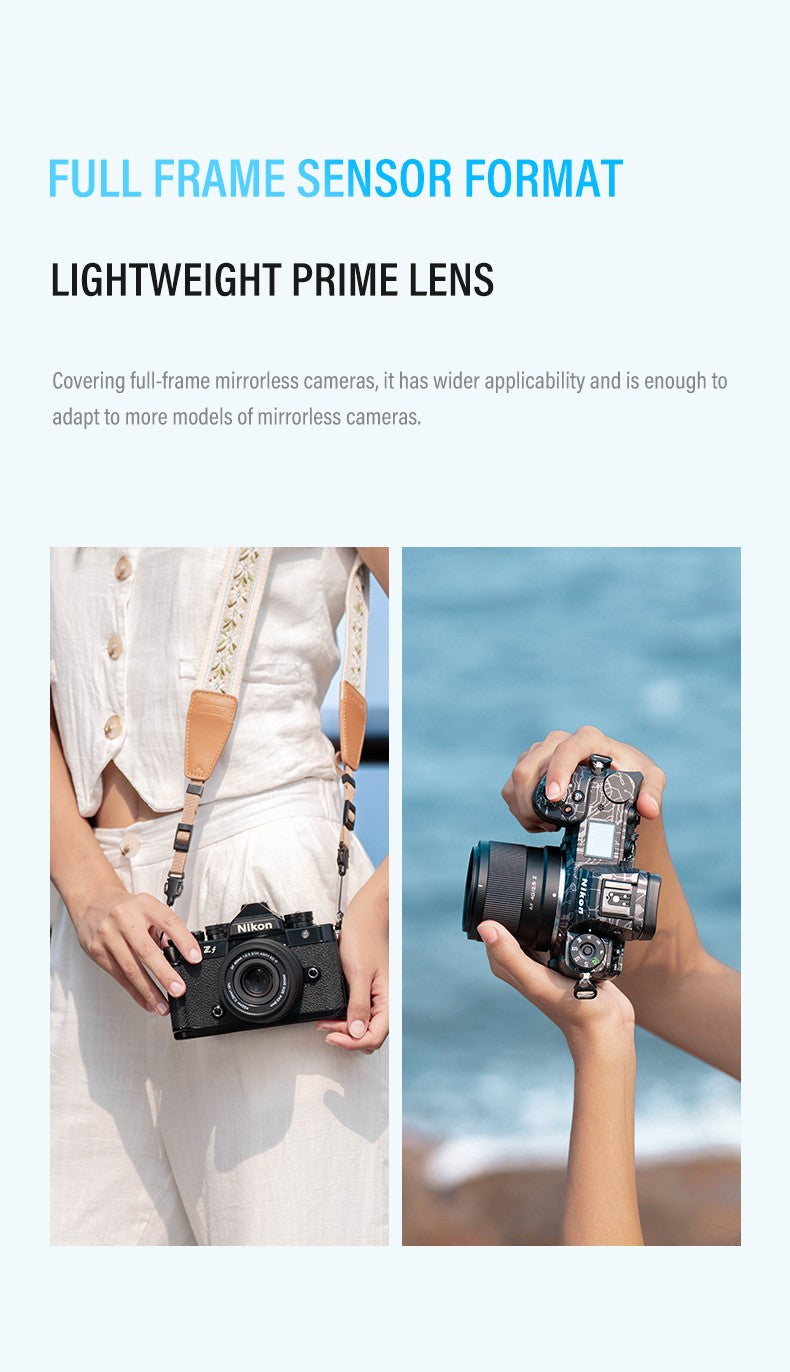 VILTROX 40mm F2.5 para Nikon Z, Lente Sony E de Fotograma Completo con Enfoque Automático para Retratos y Vlogs, Compatible con Cámaras Nikon y Sony, Montura ZFC Z6 A7CR
