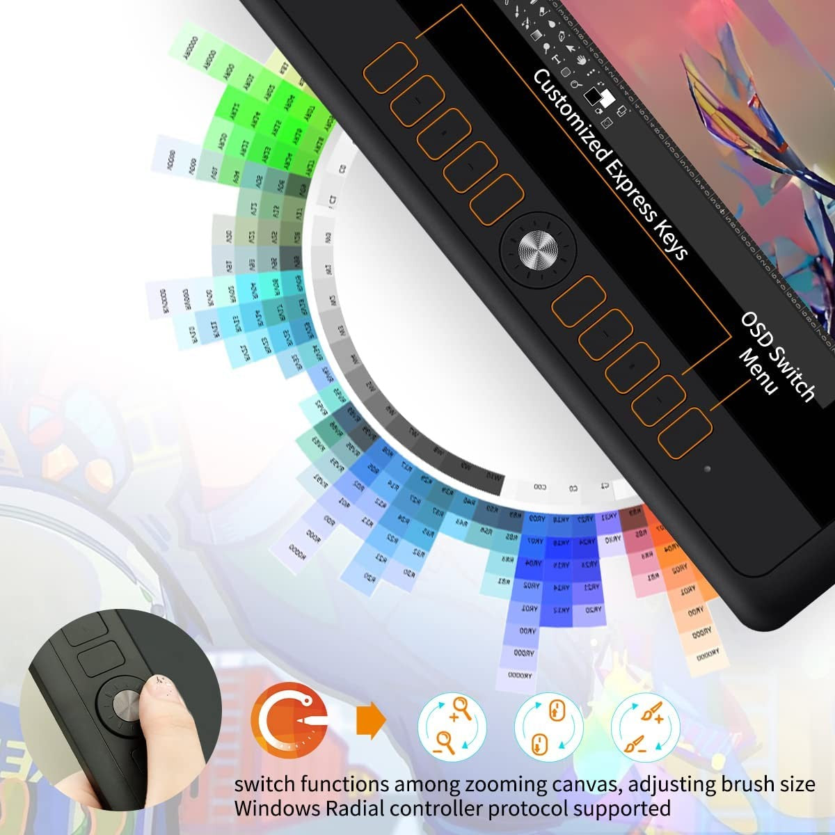 Pantalla gráfica GAOMON PD156PRO para dibujo, pantalla IPS HD totalmente laminada de 15,6 pulgadas con bolígrafo sin batería de 8192 niveles
