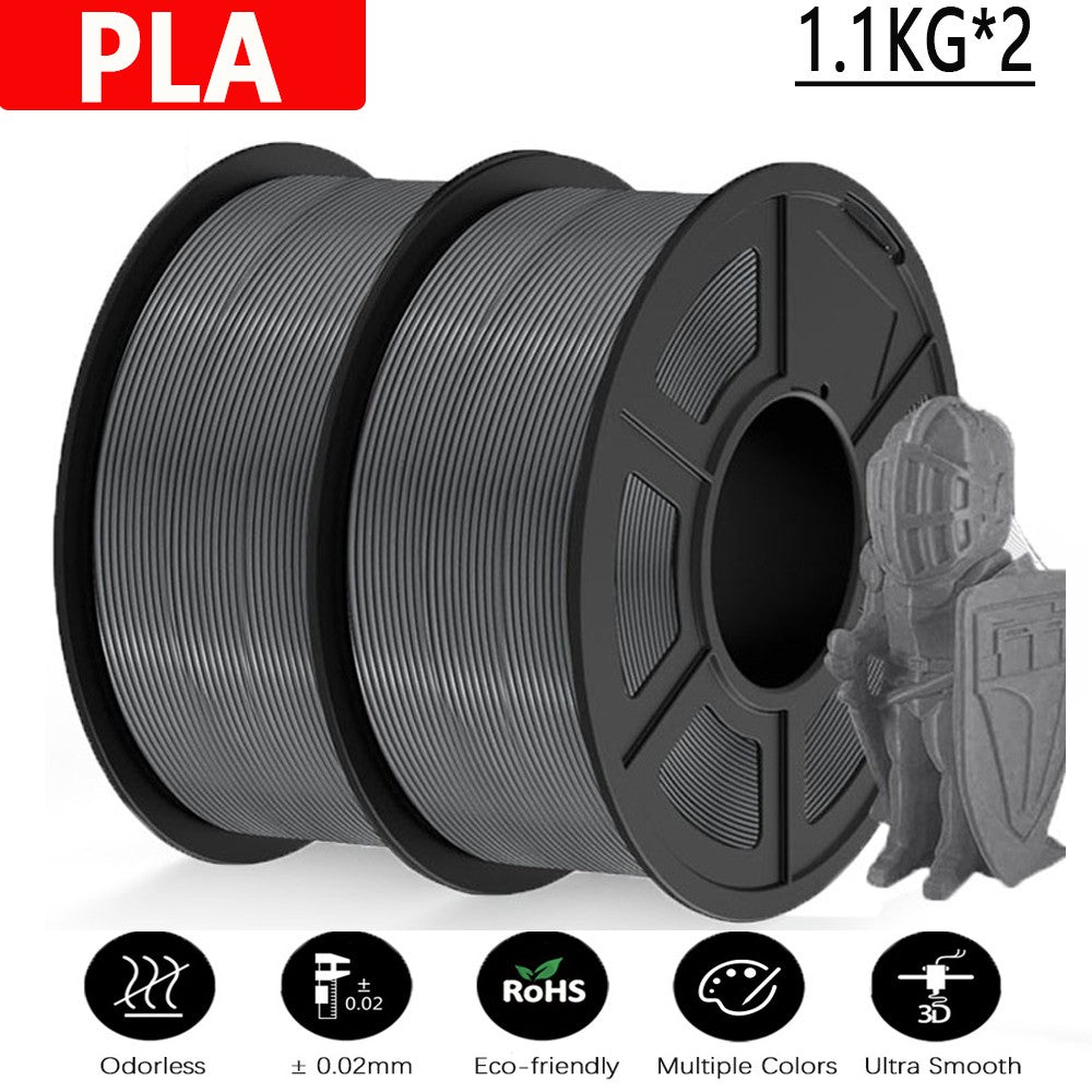 JAYO 2 rollos de filamento de impresora 3D PETG/PLA/PLA PLUS 1,75mm 2,2 KG 100% sin burbujas materiales de impresión 3D no tóxicos para impresora 3D