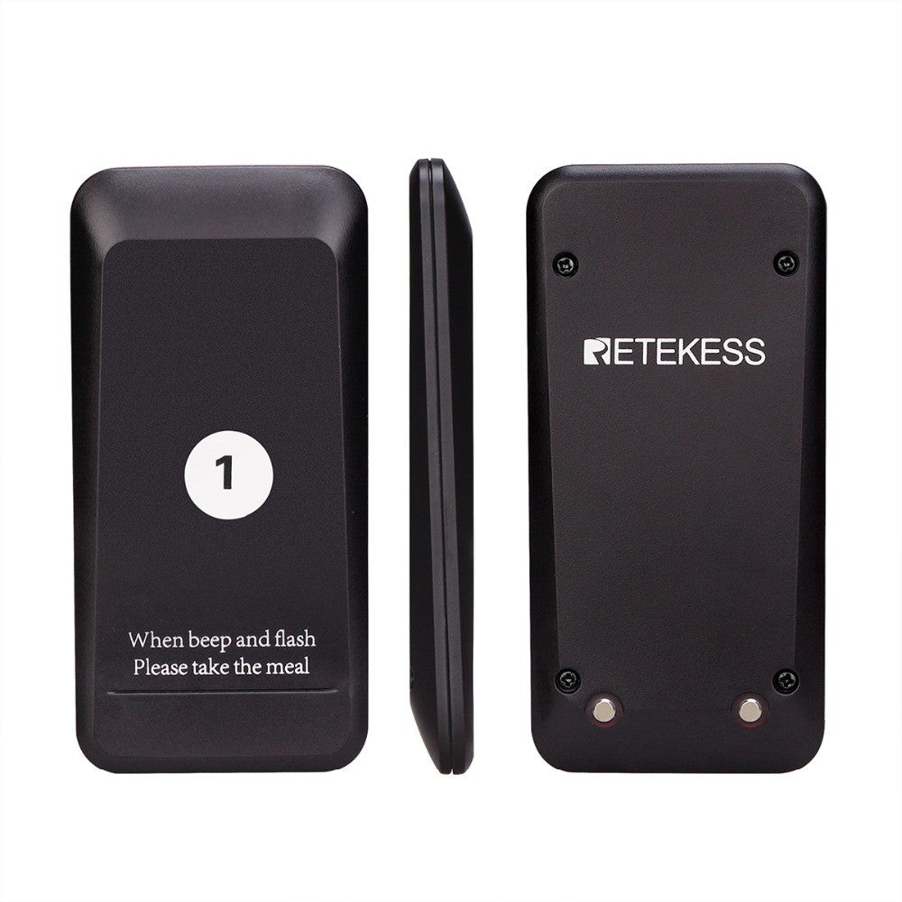 RETEKESS TD157 Sistema de Llamada Inalámbrico para Restaurantes, Localizadores de Mesa, Receptores de Señal Sonora para Food Trucks, Restaurantes de Comida Rápida, Cafeterías y Bares