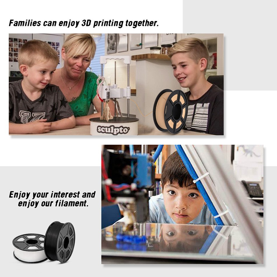 SUNLU Filamento PLA/PETG/PLA PLUS/Transparente de 5 kg, 1.75 mm, 5 Rollos de 1 kg, Filamento 3D para Impresora y Bolígrafo 3D, Enrollado Cuidadosamente