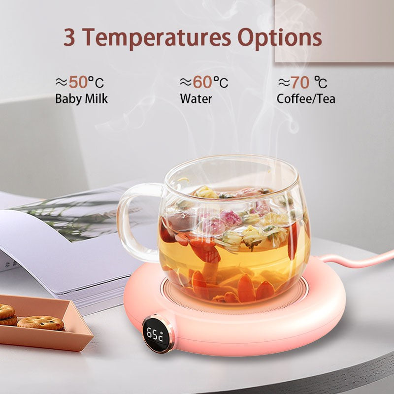 Calentador de tazas de café USB para té, leche, agua, bebidas, 3 temperaturas, calentador de tazas de bebidas eléctrico para el hogar, oficina, uso de escritorio, Idea de regalo