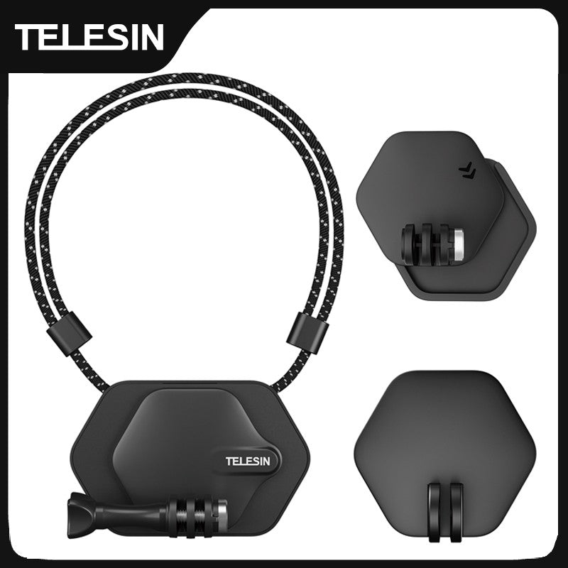 TELESIN-soporte magnético para cámara, montaje colgante de liberación rápida para GoPro 12, 11, 10, Action 4, insta360, X3