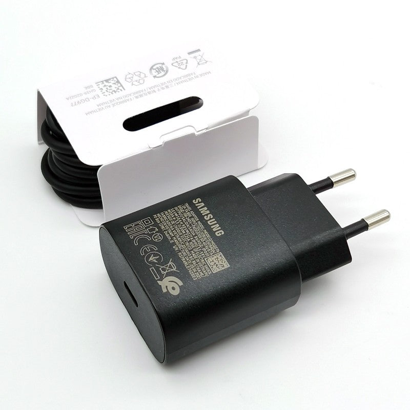 Samsung 25W cargador súper rápido tipo C adaptador para Galaxy S24 S23 S20 S21 S22 Plus Note 20 10 A55 A35 A25 A15 Z Flip Fold 6 5 4 3