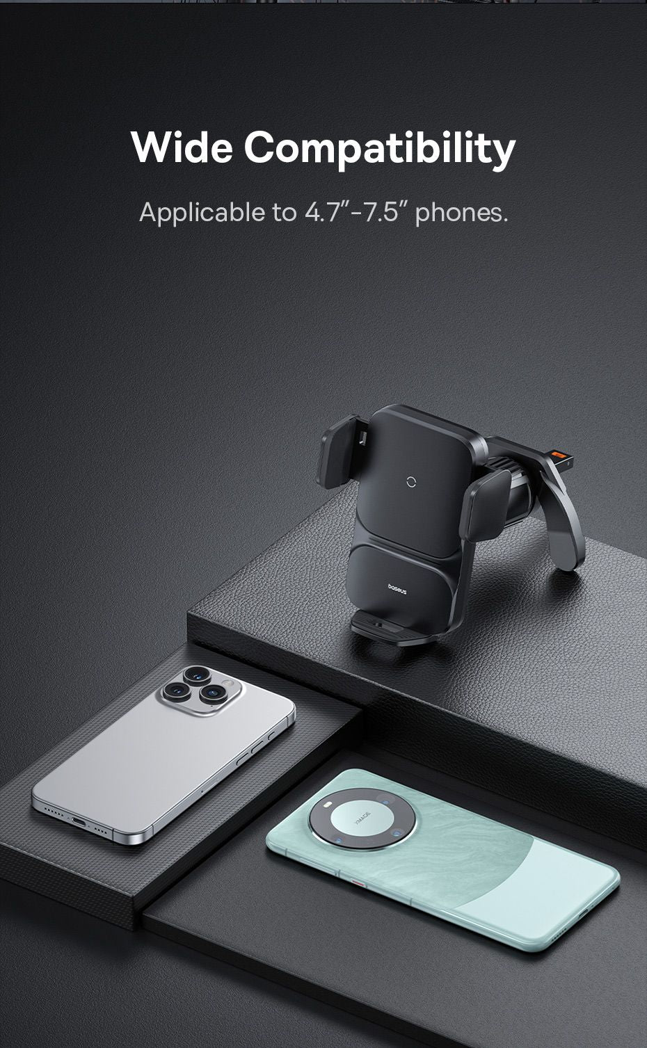 Soporte de teléfono Baseus para coche, cargador de teléfono inalámbrico QI infrarrojo de 15W para iPhone, Xiaomi, Samsung, soporte para coche, carga rápida, fácil Control