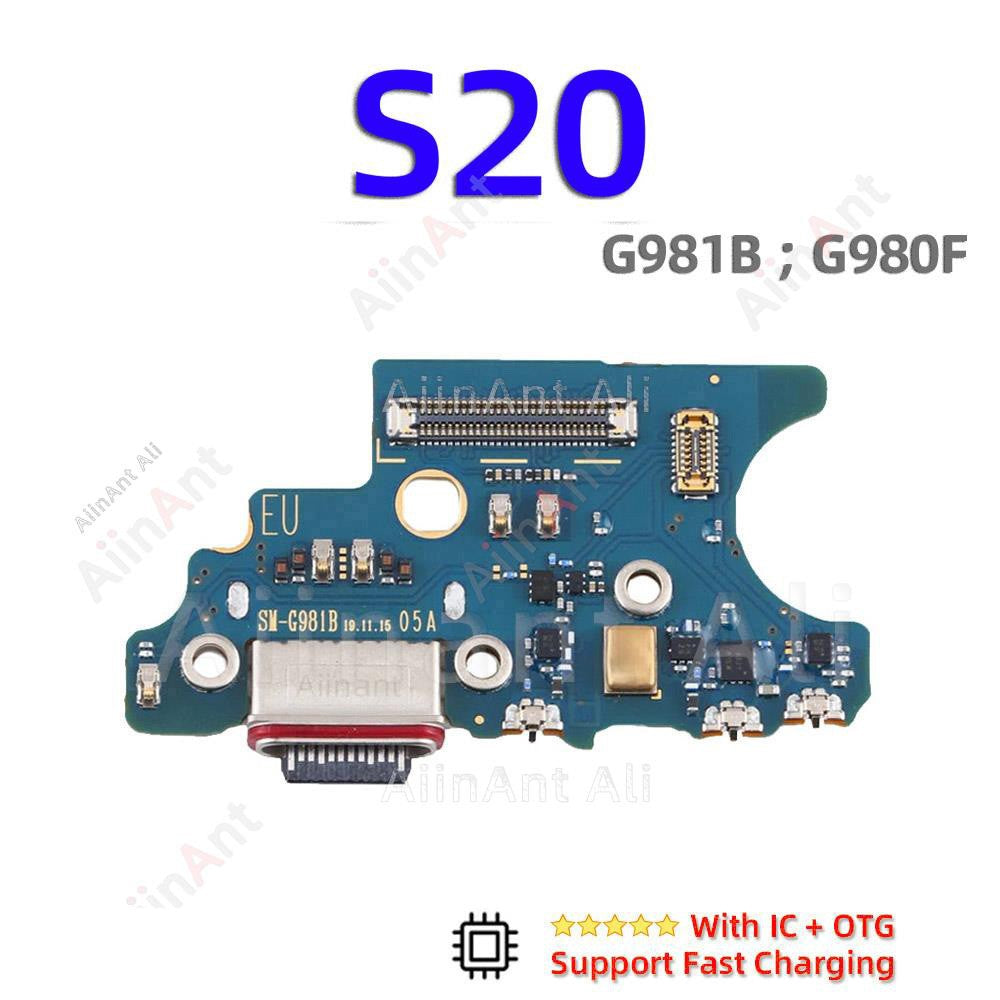 AiinAnt conector de placa de cargador USB, puerto de carga, Cable flexible, base Original For Samsung Galaxy S20 Ultra Plus FE S20 + G988B G988U G986B G986U G981B G981U G781B G780F G988N G986N G981N
