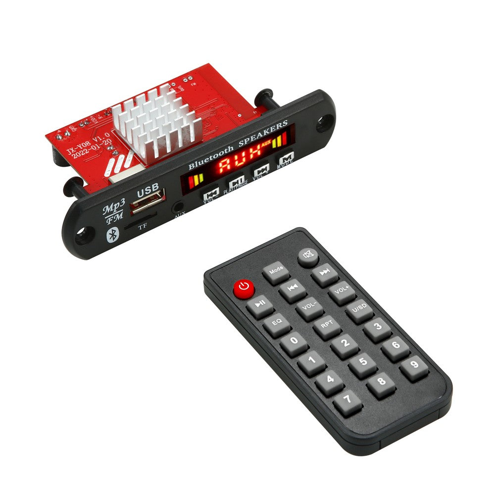 Amplificador de 120W, placa decodificadora MP3 WMA WAV de 12V, 60W x 2, Bluetooth 5,0, módulo de Audio y música inalámbrico, USB, TF, Radio FM para coche