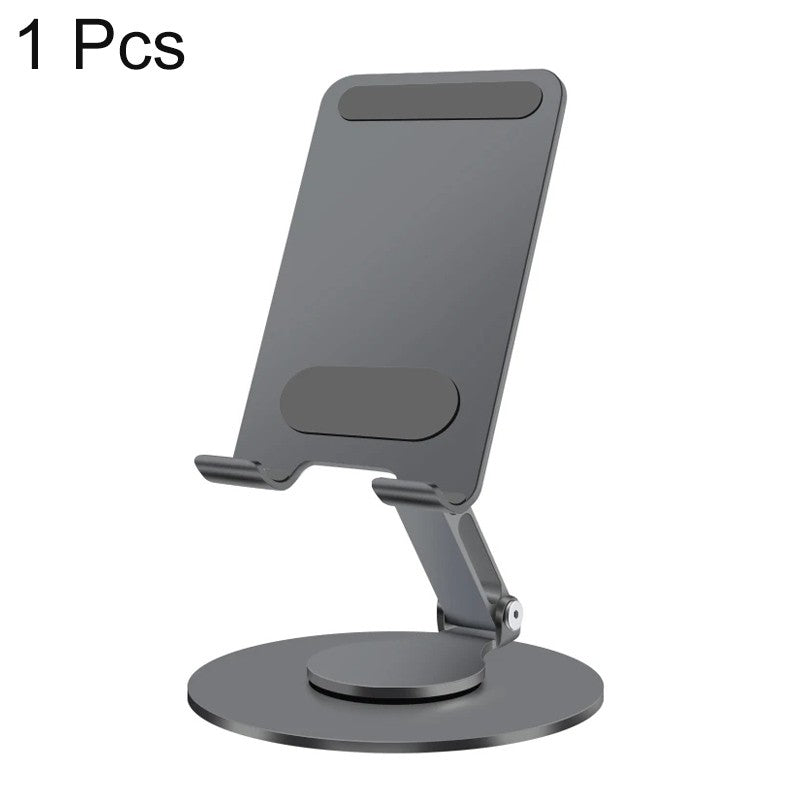 Soporte giratorio para teléfono móvil, soporte de Metal de aluminio para teléfono, soporte Universal plegable para tableta y teléfono de escritorio, alta calidad, 1/2 Uds.