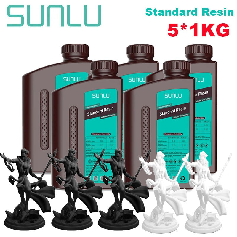 SUNLU-impresora LCD de resina estándar, 5KG, 405nm, curado de fotones, superficie lisa de buena precisión, modelo de bajo olor, Kit de impresión de garaje