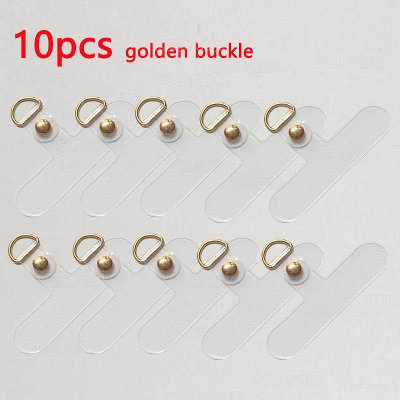 10/5 Uds. Accesorio de cordón transparente para teléfono móvil junta de Clip pestañas de sujeción flexibles parche de correa colgante antipérdida Universal para teléfono móvil