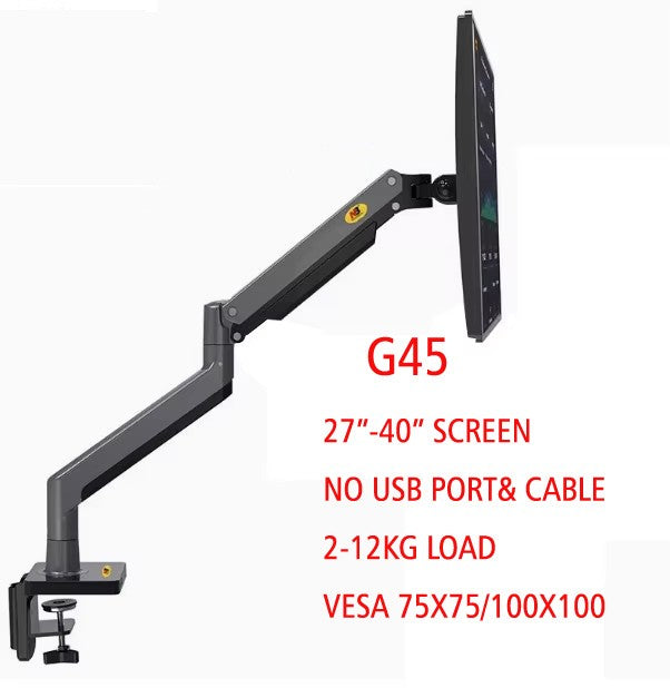 Soporte de monitor de escritorio con brazo de resorte de gas NB G40 G45 para pantallas de 22-40 pulgadas, rotación de 360°, 3-12 kg, 3-15 kg.