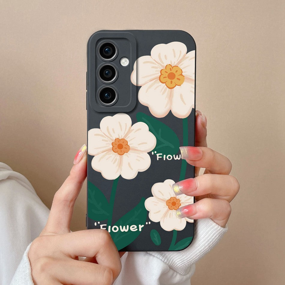 Funda para Samsung A35 A55 5G, funda trasera romántica, Protector de cámara de silicona líquida suave para Samsung A 35 A 55 Anti Choc Coque Capa