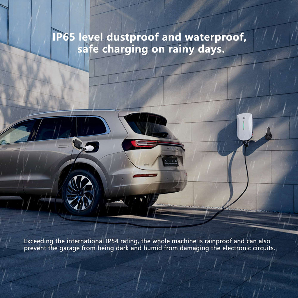 Estación de carga EV GWUYU Plug and Play Tipo 2 IEC62196-2 32A 7KW 220V 22KW 380V 11KW 16A 3 fases EVSE Wallbox 5 metros