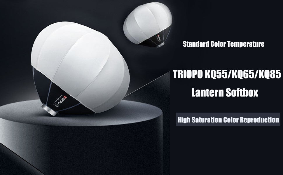 TRIOPO Linterna Softbox 55 65 85cm montaje Bowens de liberación rápida para Sokani X100 X60 COLBOR Godox Aputure 300c luz de vídeo LED