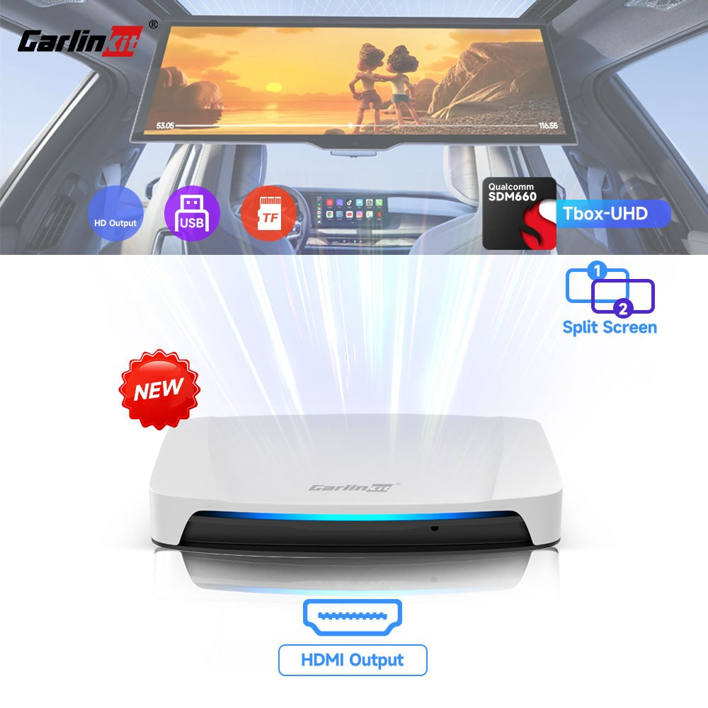 Caja de transmisión de video y TV con Android 13 CarPlay Ai Box SDM660 6225 CarlinKit HDMI inalámbrico para coche OEM 8G + 128G