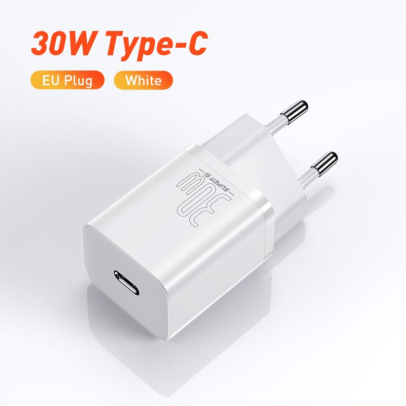 Baseus Super Si 30W USB C adaptador de cargador para iPhone 14 13 12 Pro Max iPad tipo C QC 3,0 PD carga rápida para Xiaomi cargador rápido