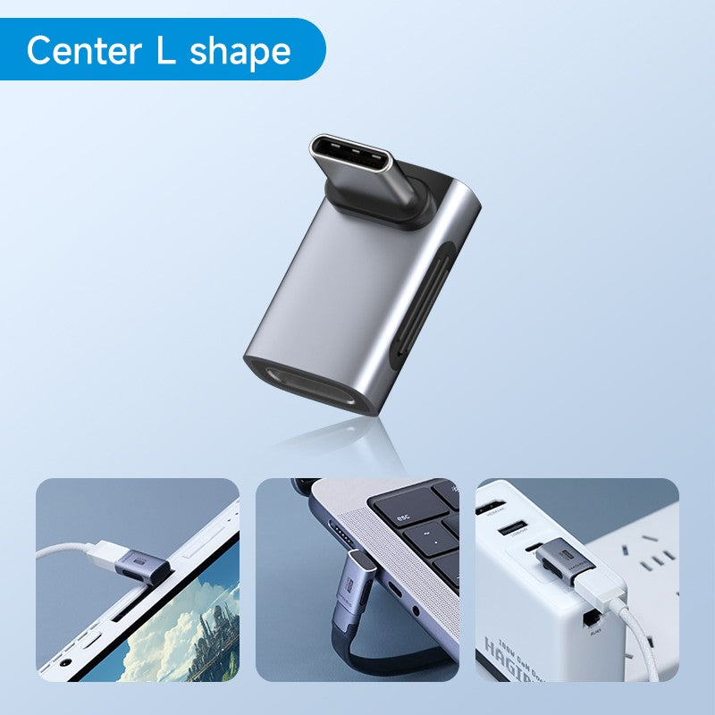 Hagibis-Adaptador USB C a C de 240W, 40Gbps, 8K, 60Hz, convertidor de 90 grados, adaptador USB4 para tableta Thunderbolt 4/3 MacBook iPhone 17 Pro