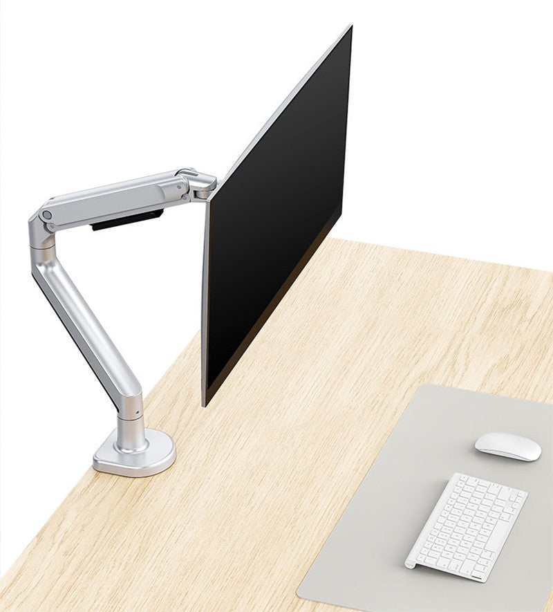 Soporte de Monitor de escritorio V8 de aluminio, brazo de resorte mecánico, elevación libre, movimiento completo, soporte de Monitor de TV, carga de 11kg, 17-38"