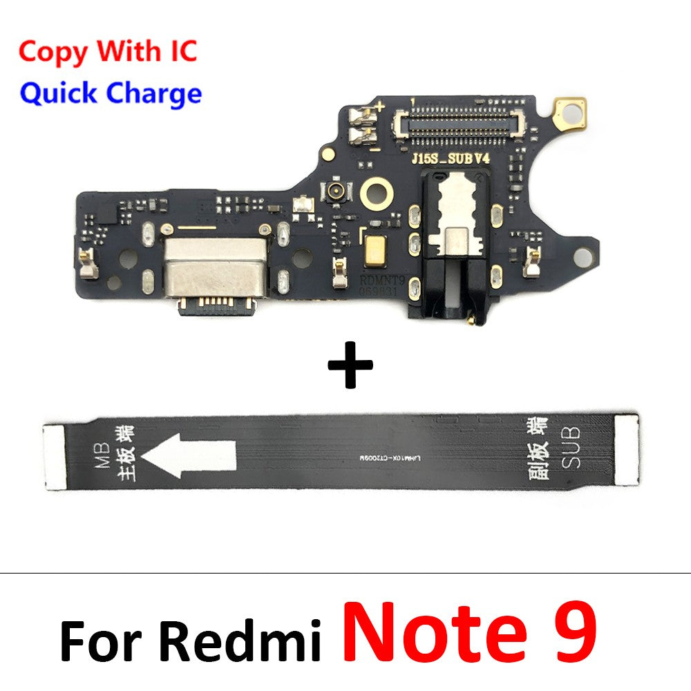 Nuevo puerto de carga USB conector de placa base principal FPC Cable flexible para Xiaomi Redmi Note 9 10 7 Pro 10S 11 4G 5G 8 rápido