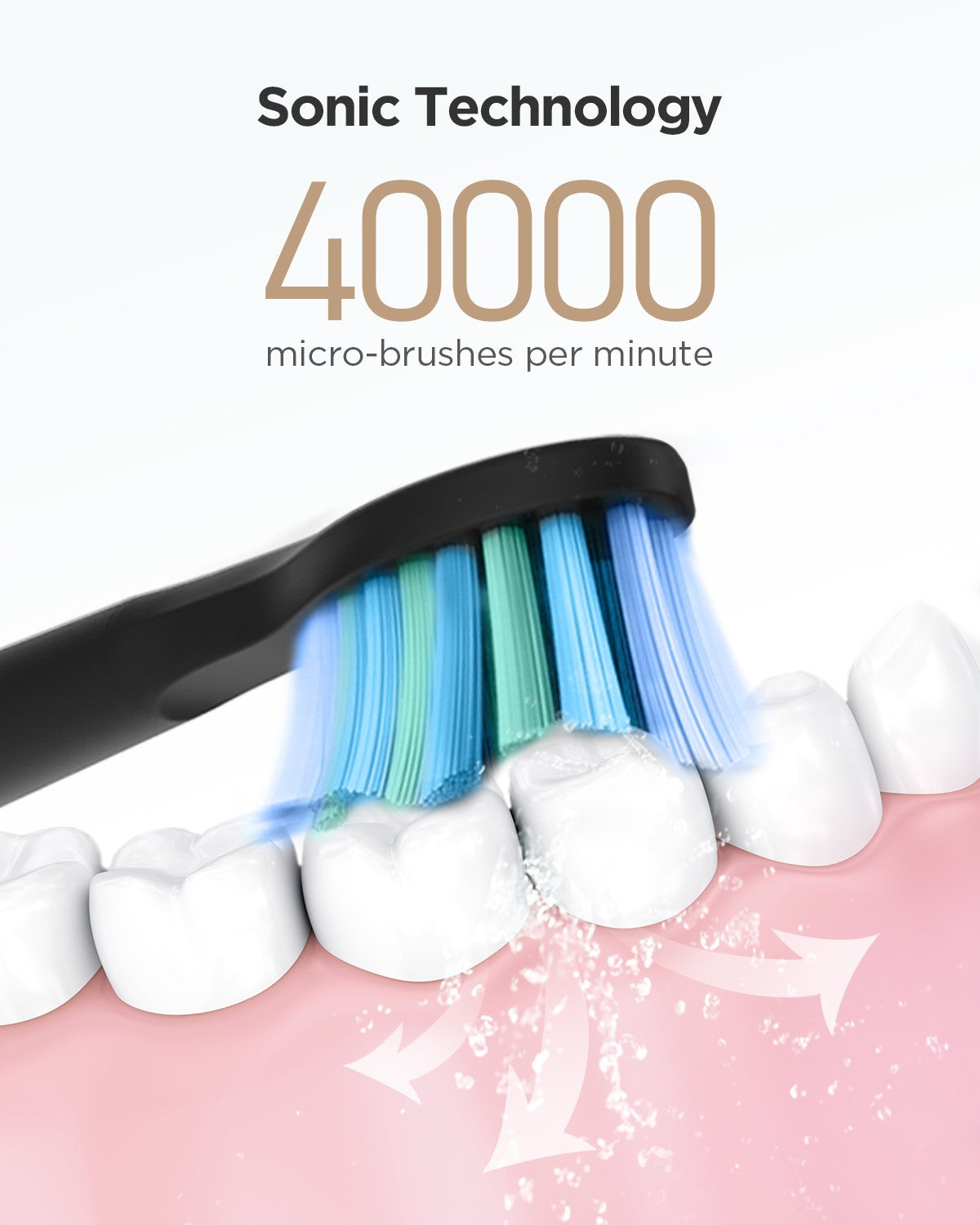Fairywill-cepillo de dientes eléctrico FW-507, dispositivo con 5 modos, Cargador USB, temporizador de repuesto, 8 cabezales