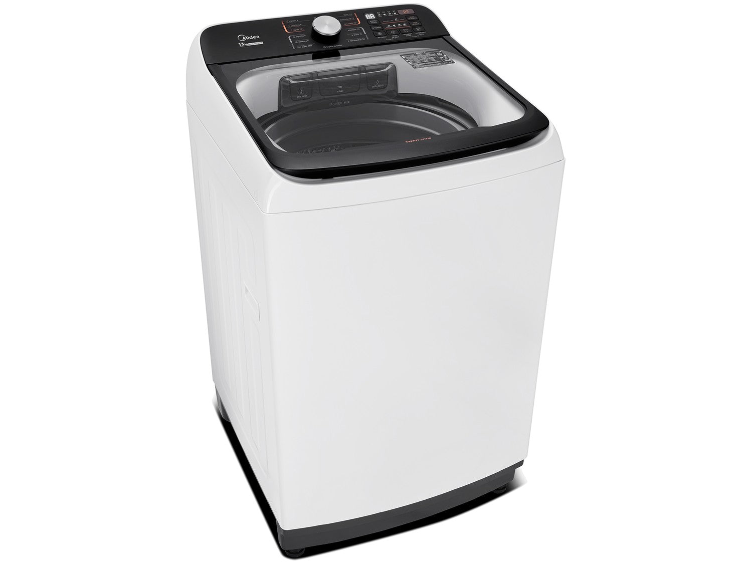 Midea-lavadora de 13kg, cesta Inox, programas de lavado blancos, agitador de ondas-110V