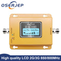Repetidor 850 MHz Band5 70dB LCD 2G 3G 4G 850mhz UMTS GSM CDMA repetidor de señal de teléfono móvil amplificador celular