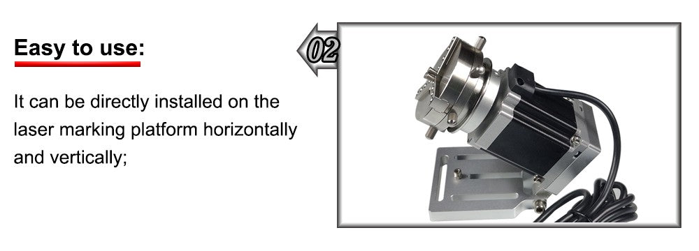 Máquina de Marcado Láser CNC Hunst D69 con Eje Rotatorio para Grabado de Anillos, Pulseras y Joyería, Accesorio Rotatorio con Bloqueo Automático