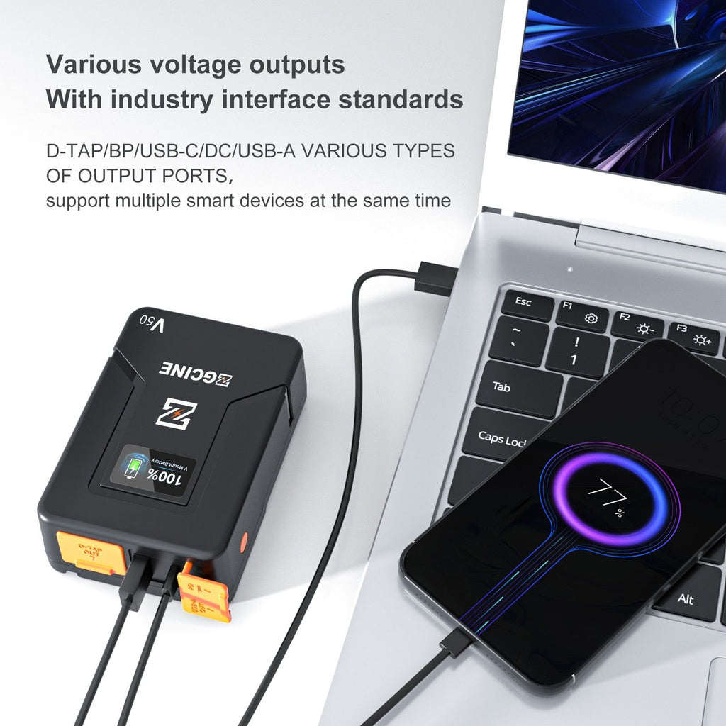 (DO Brasil) Batería de litio V-Lock ZGCINE ZG-S200 V99 con montura V para videocámaras/dispositivos digitales/luces de video/monitores