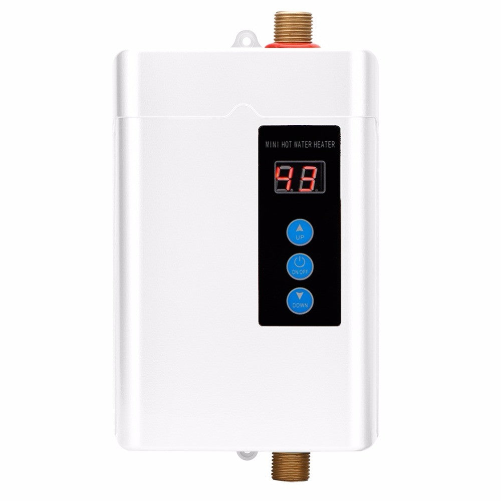 Calentador de agua eléctrico Digital, Control remoto, instantáneo, sin depósito, para cocina, baño, ducha, calentamiento rápido